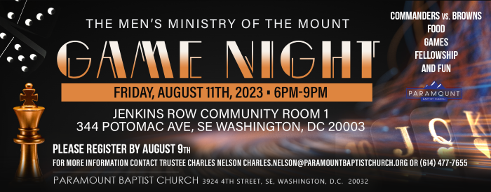 Men’s Ministry Game Night